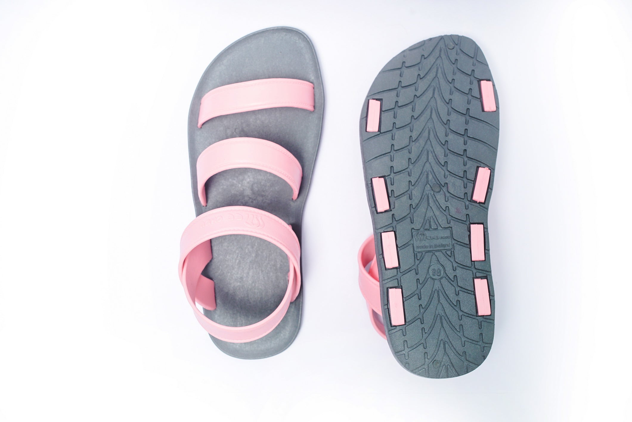 Twin Plus Grey Sole Light Pink Strap