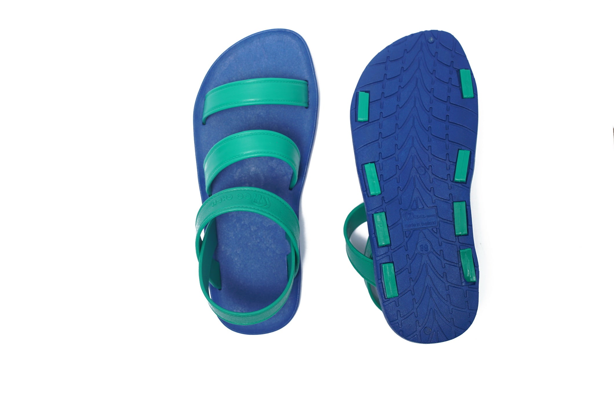 Twin Plus Blue Sole Green Strap