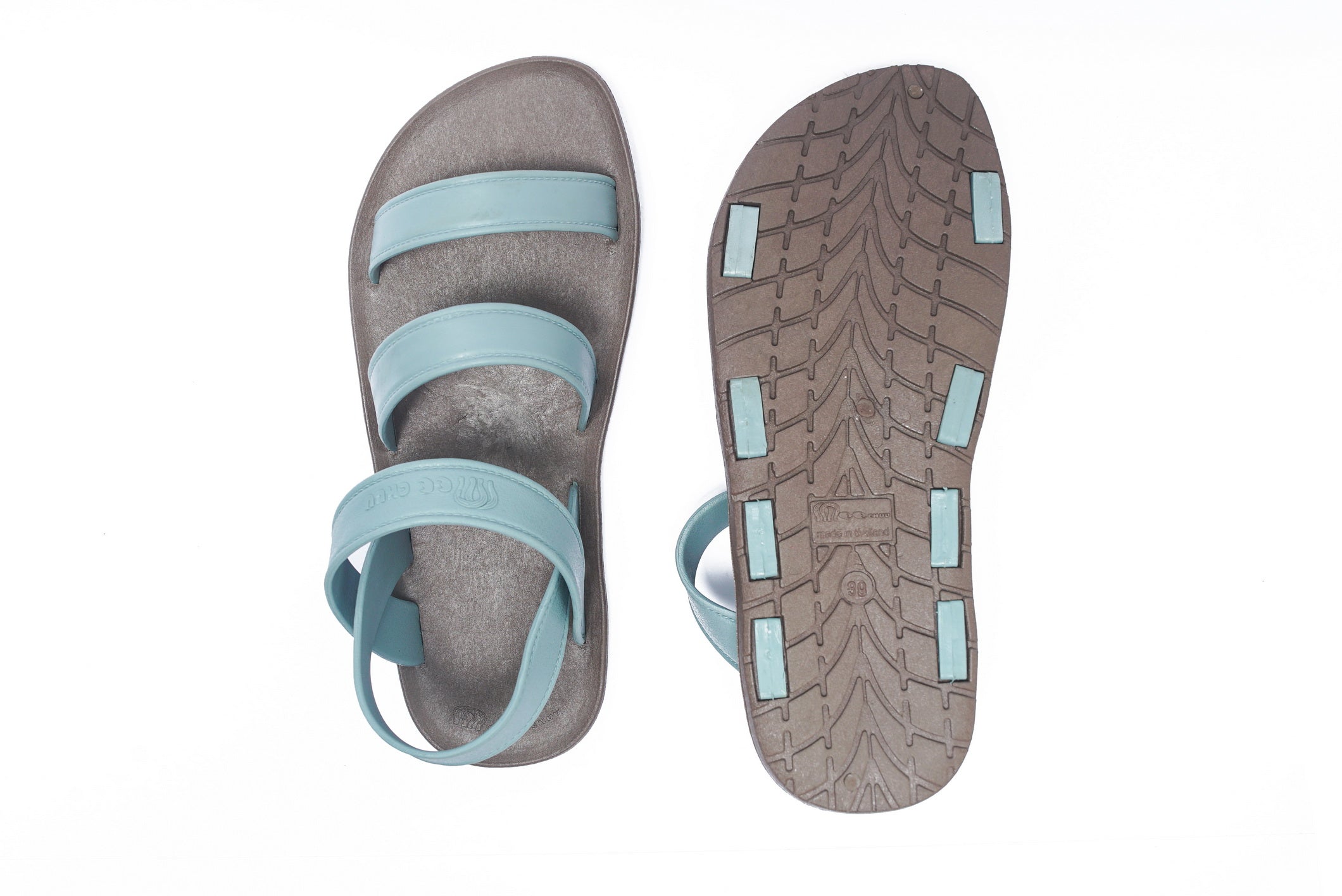 Twin Plus Brown Sole Grey Strap