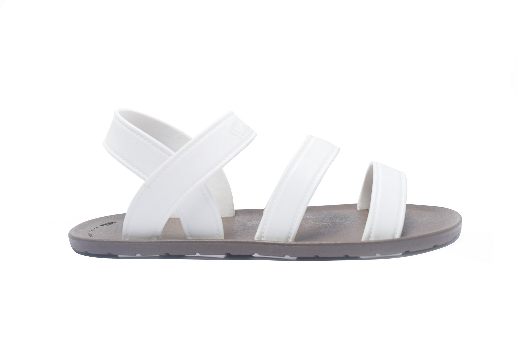 Twin Plus Brown Sole White Strap