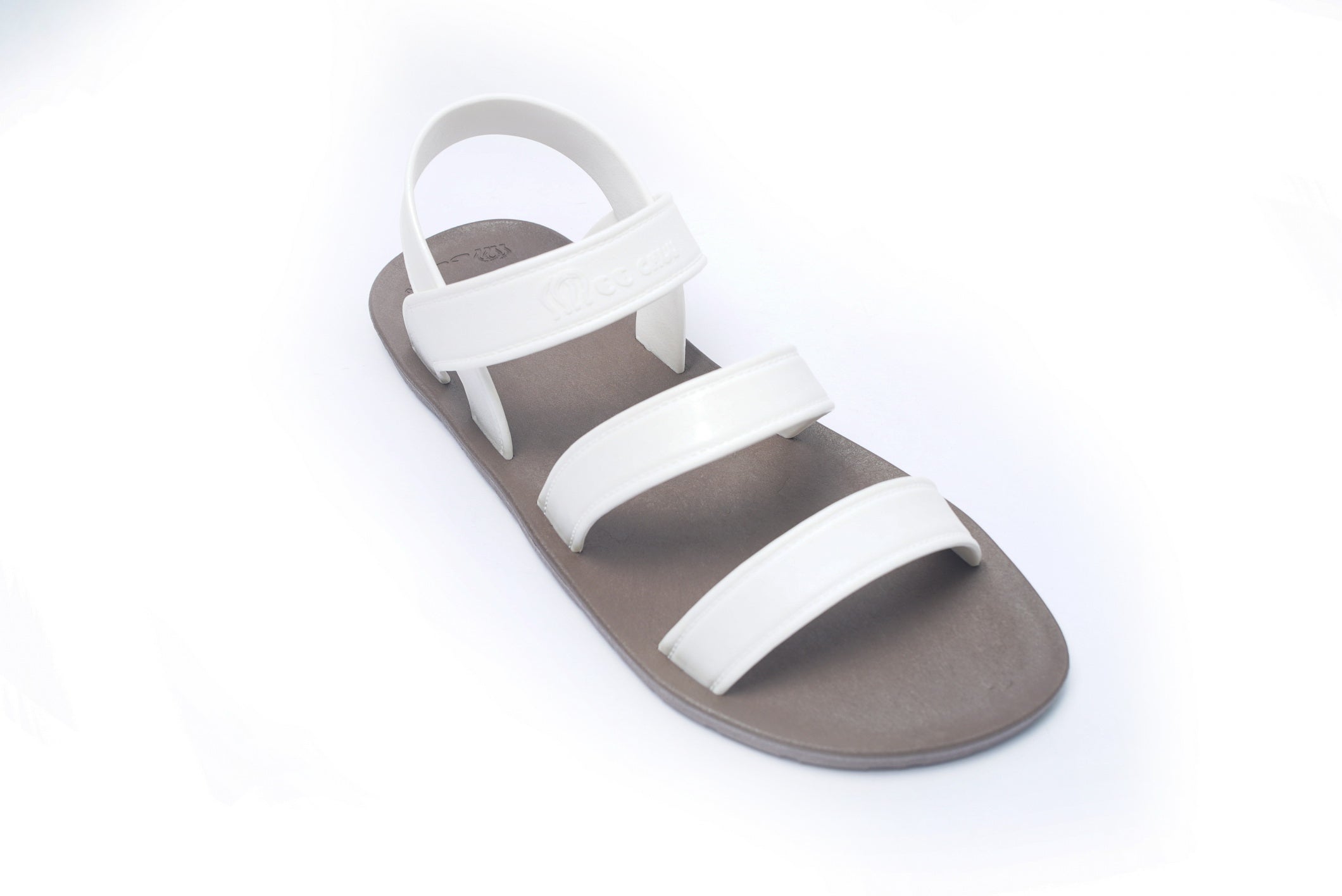 Twin Plus Brown Sole White Strap