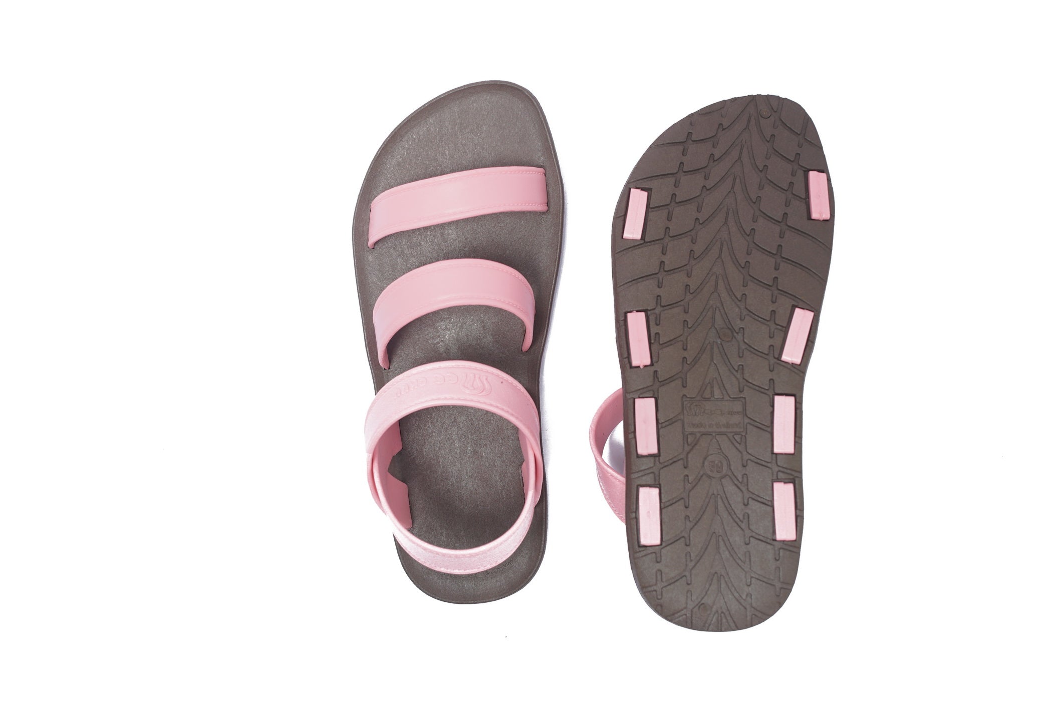 Twin Plus Brown Sole Light Pink Strap