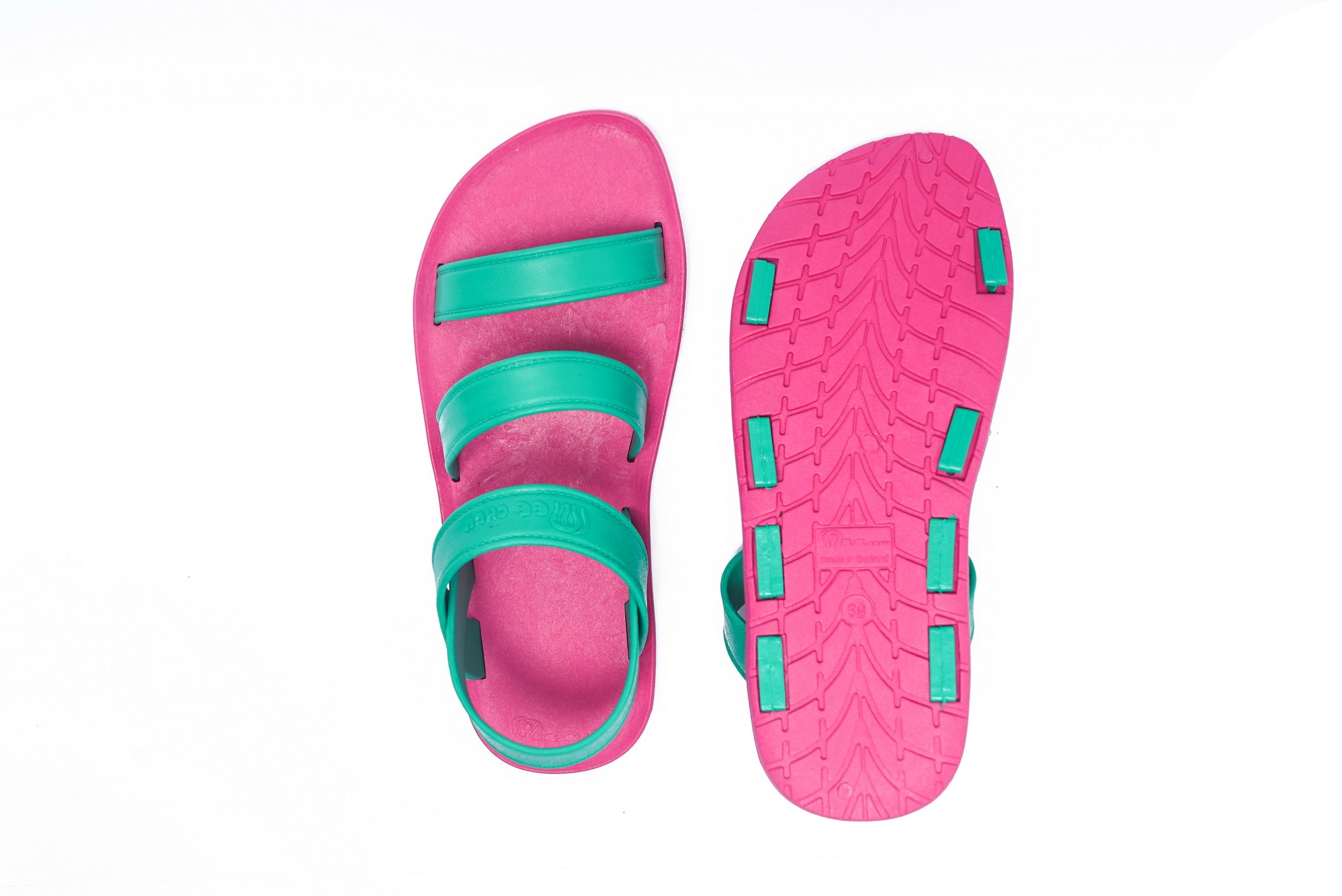 Twin Plus Pink Sole Green Strap