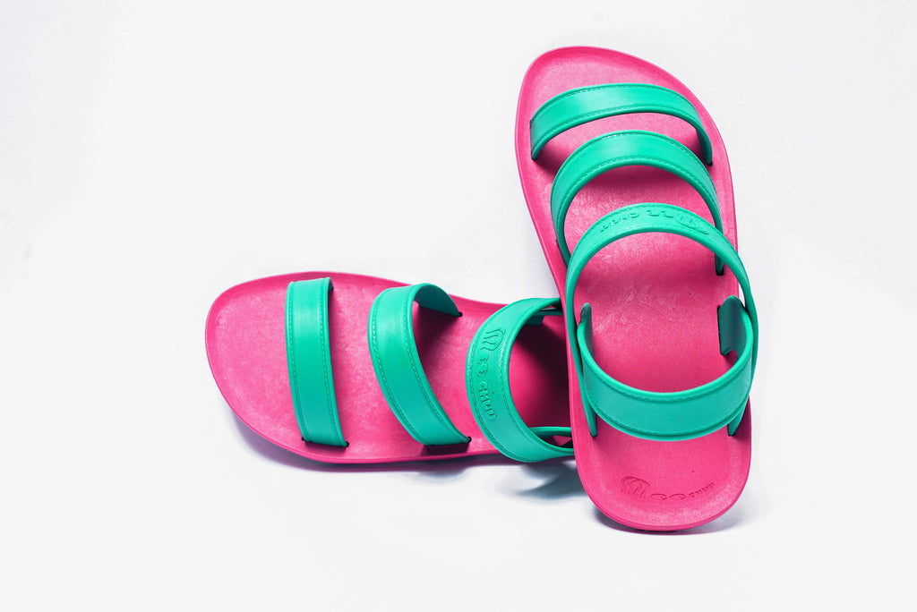 Twin Plus Pink Sole Green Strap