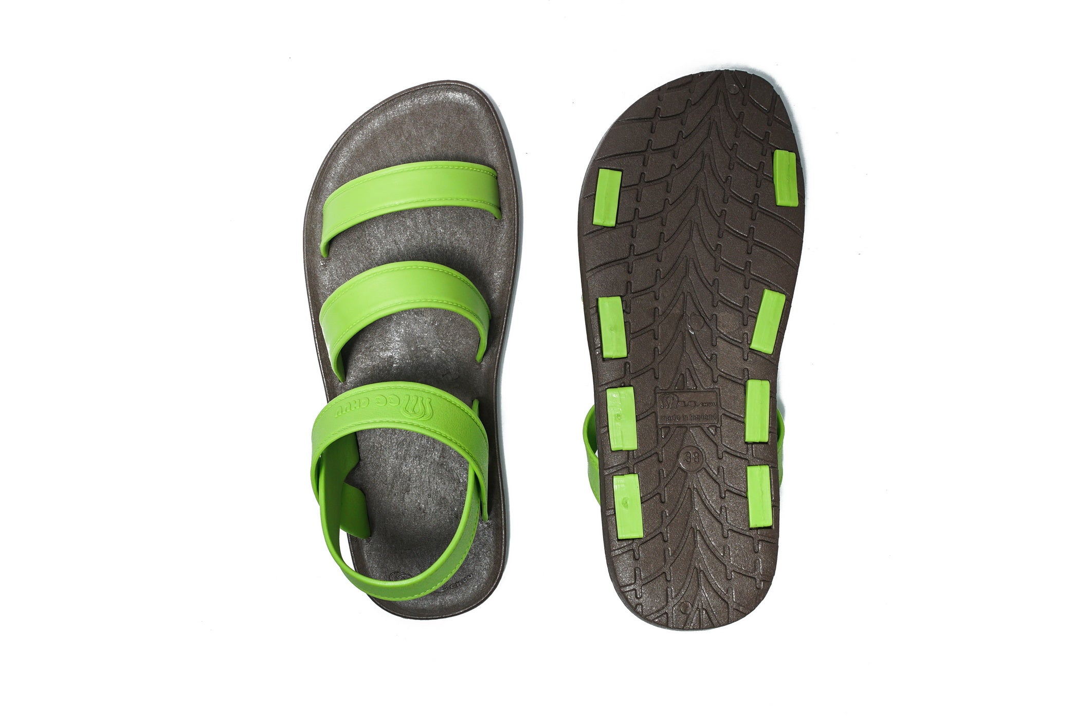 Twin Plus Brown Sole Lime Strap