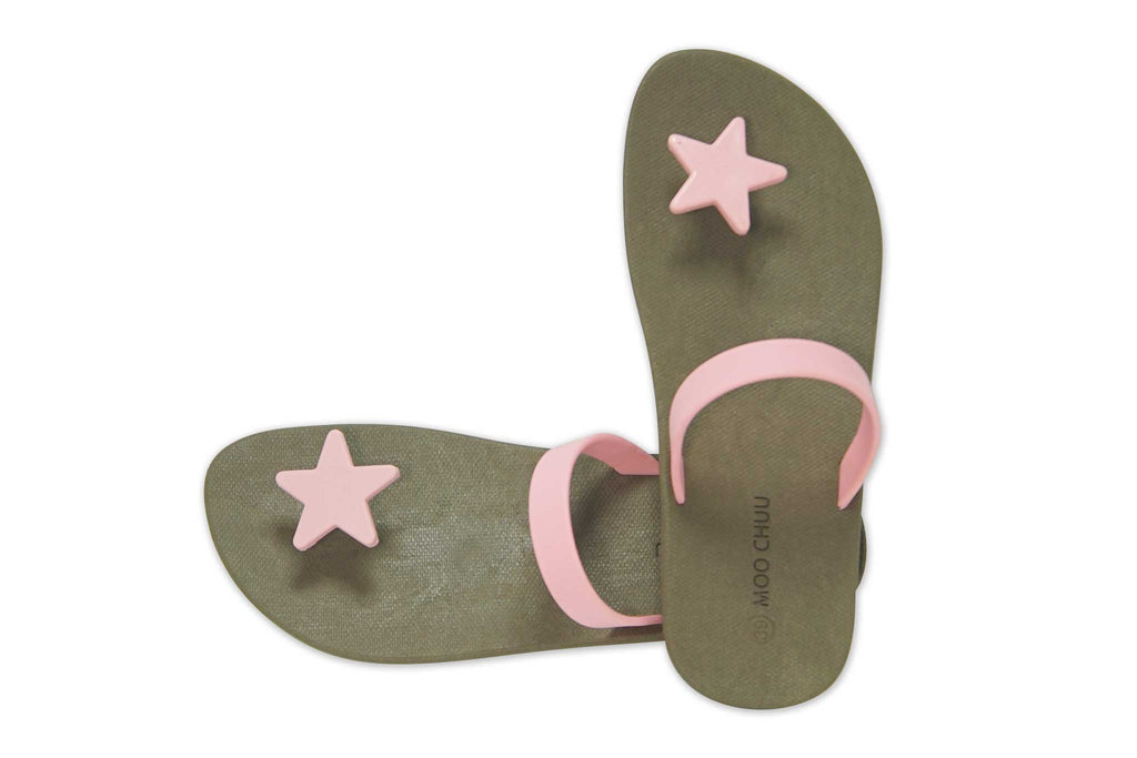 Sweety Star Brown Sole Light Pink Strap