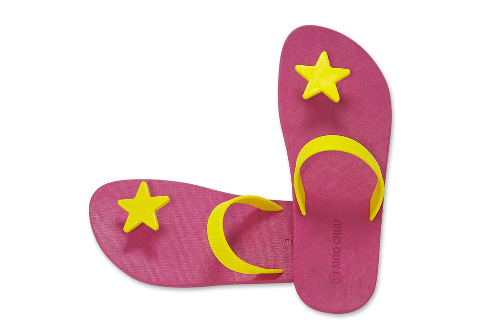 Sweety Star Pink Sole Yellow Strap