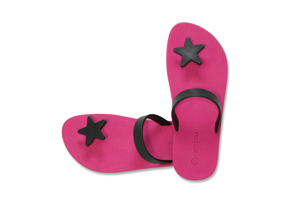 Sweety Star Pink Sole Black Strap