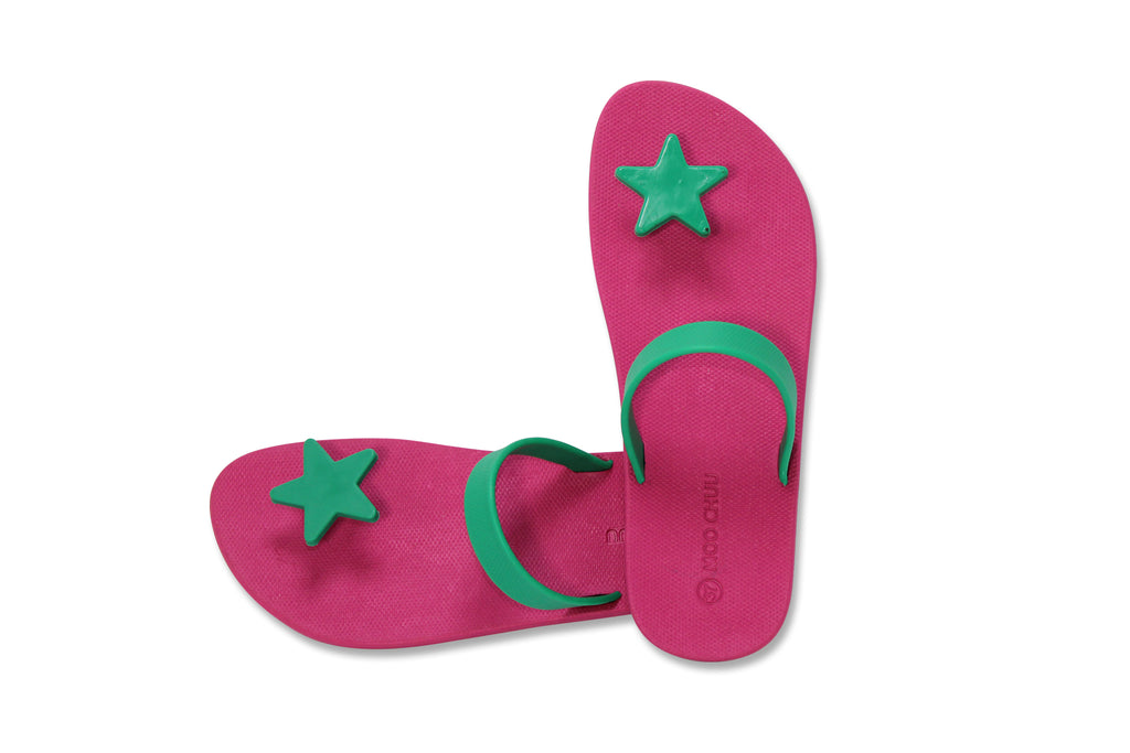Sweety Star Pink Sole Green Strap