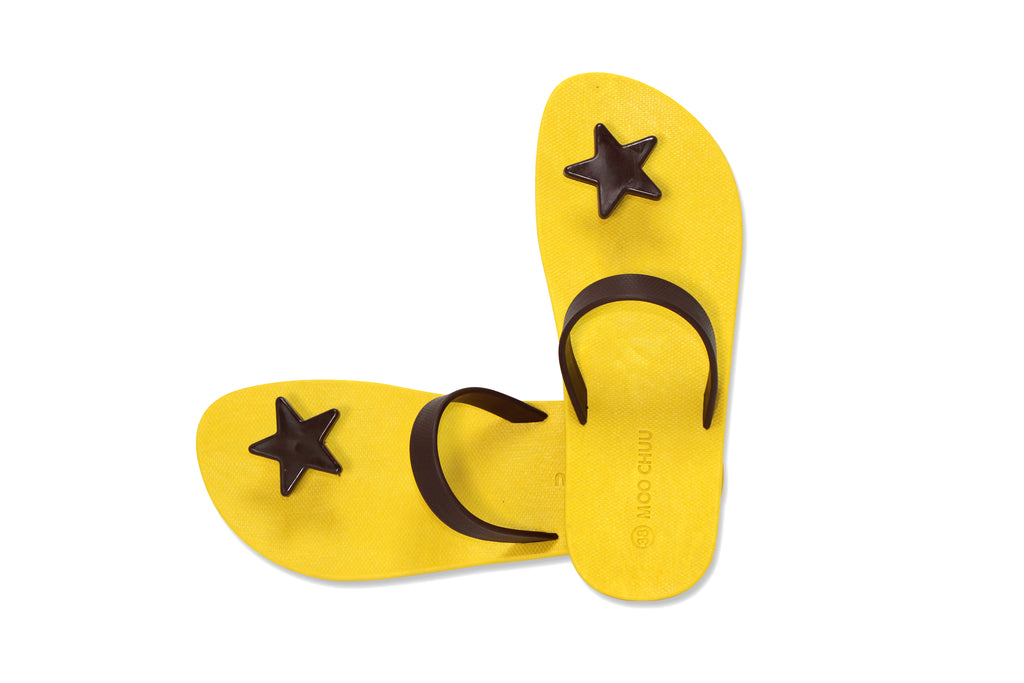 Sweety Star Yellow Sole Brown Strap