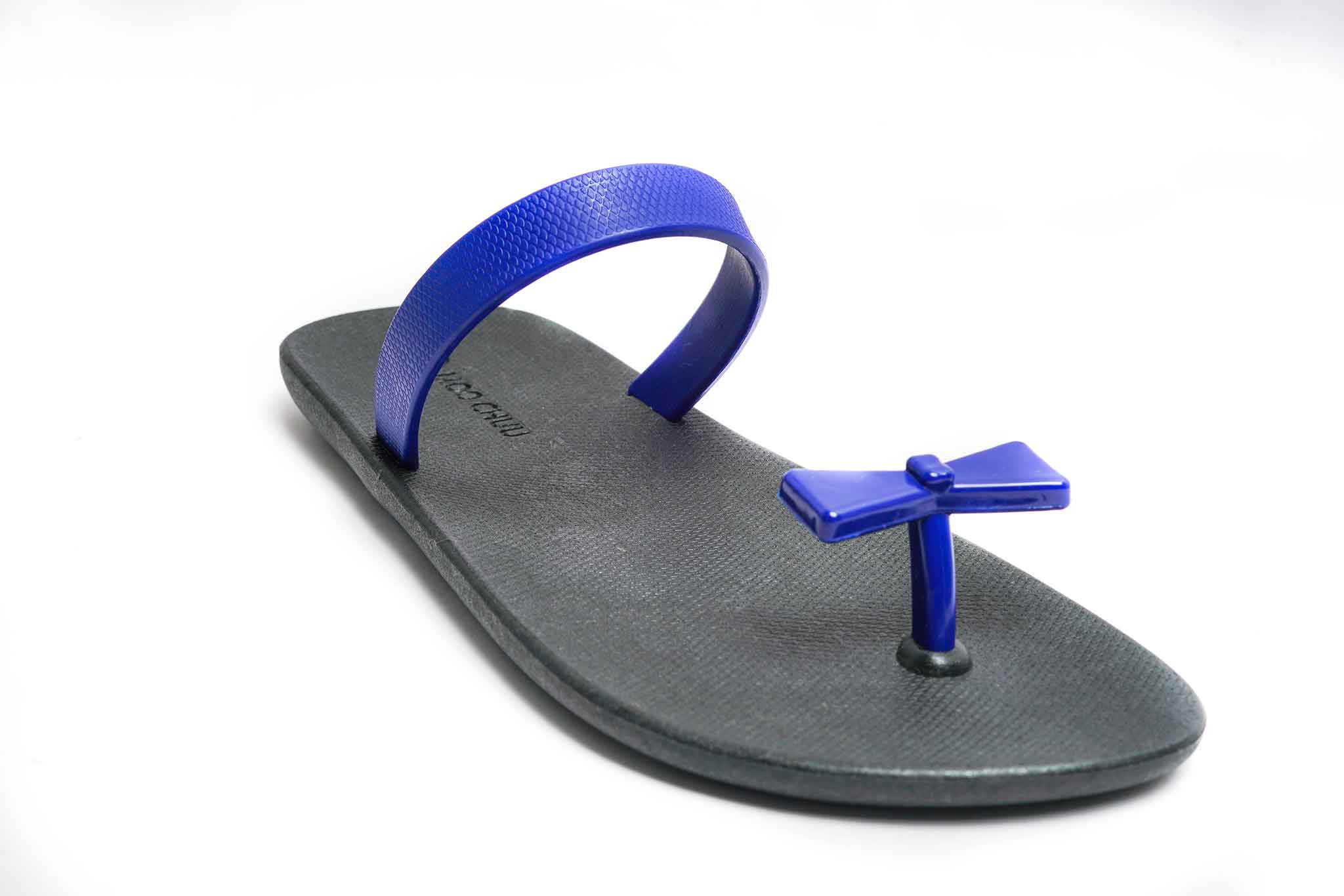 Sweety Bow Black Sole Blue Strap