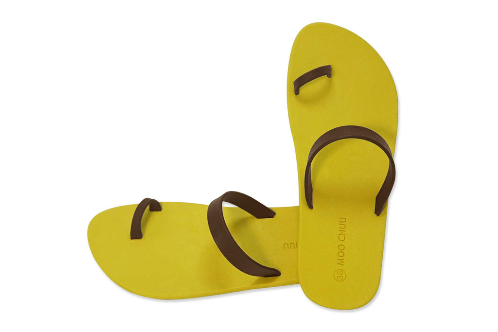 Sweety Pop Yellow Sole Brown Strap